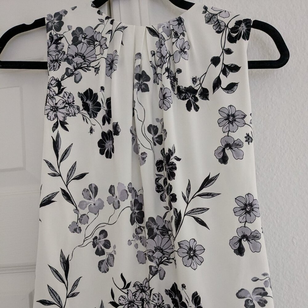 Calvin Klein Printed Flower Purple Top